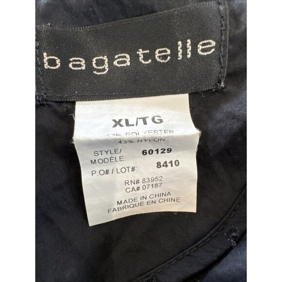 Bagatelle Womens Lightweight Jacket XL Black Oversized Collar & Elastic Waist - Picture 6 of 8